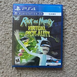 Sony PS4 Game - Rick and Morty Virtual Rick-ality - Blue Case